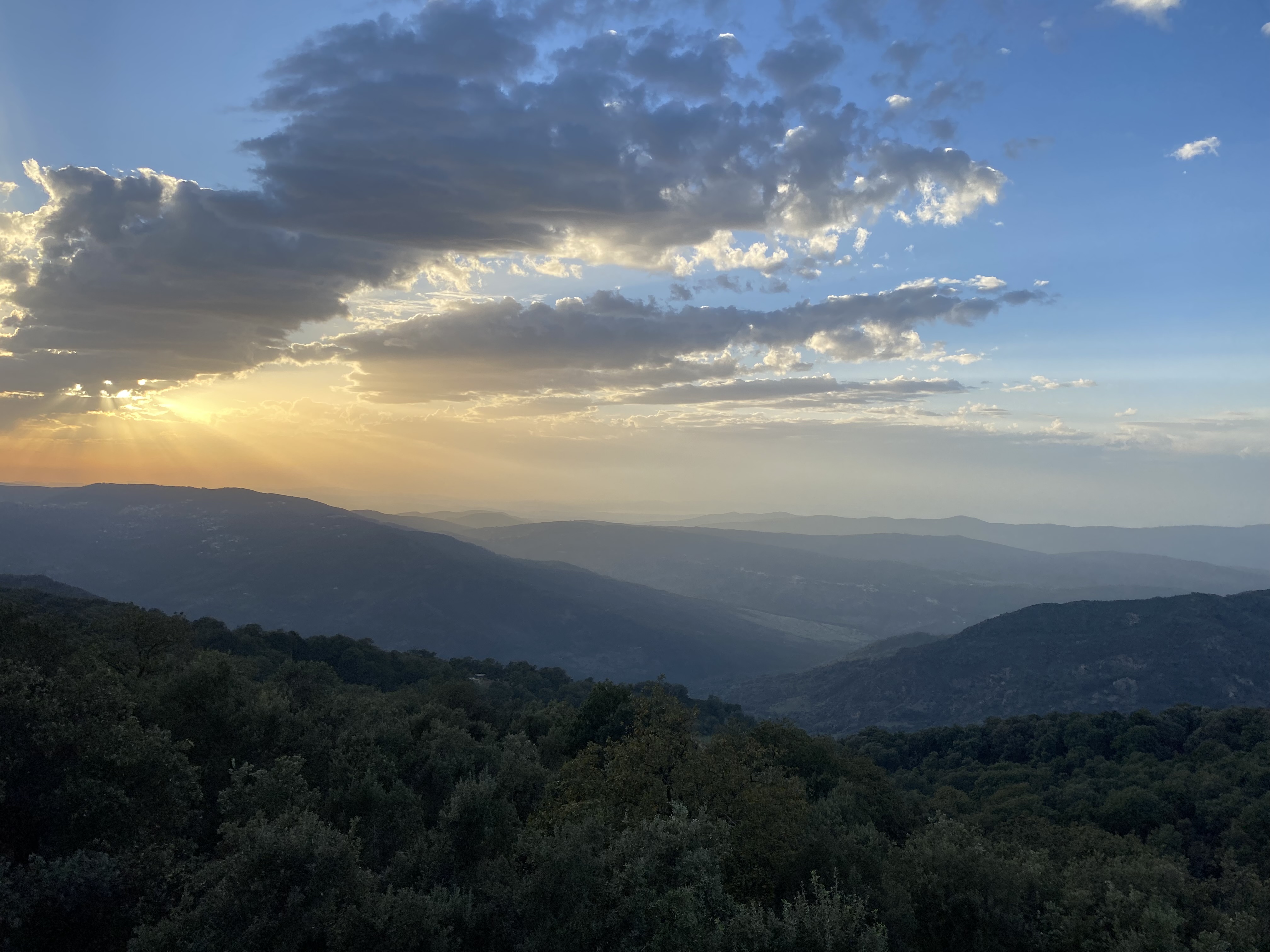Kroumirie highlands at sunset